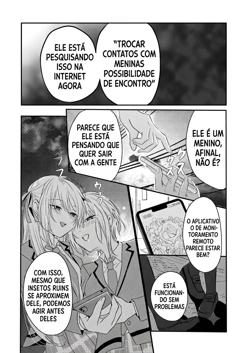 O resultado de eu, um cara comum sem nada, que salvou as belas irmãs gêmeas arriscando a vida, na verdade sendo um yandere, acabou deixando as duas realmente irritadas Capítulo 1 Página 36