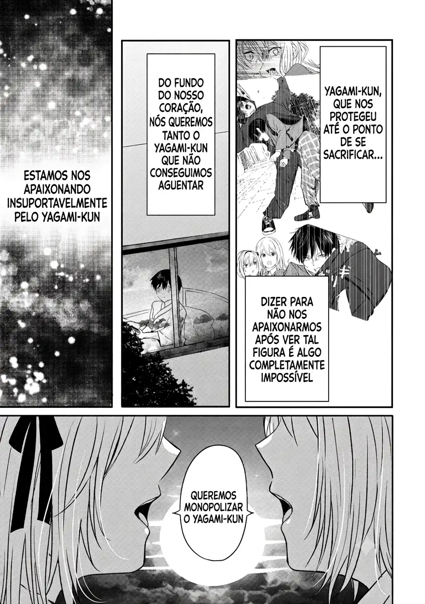 O resultado de eu, um cara comum sem nada, que salvou as belas irmãs gêmeas arriscando a vida, na verdade sendo um yandere, acabou deixando as duas realmente irritadas Capítulo 1 Página 37