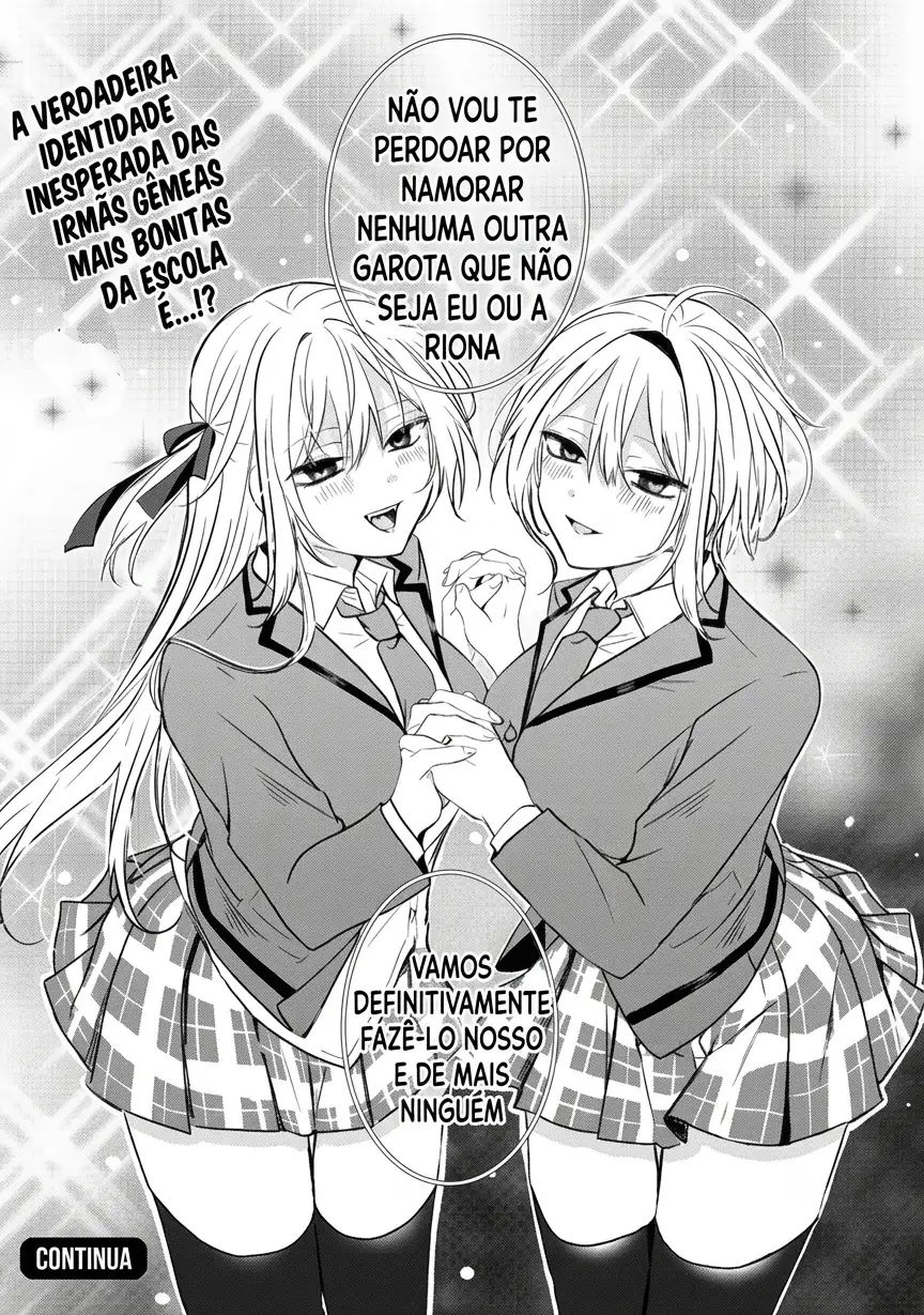 O resultado de eu, um cara comum sem nada, que salvou as belas irmãs gêmeas arriscando a vida, na verdade sendo um yandere, acabou deixando as duas realmente irritadas Capítulo 1 Página 38