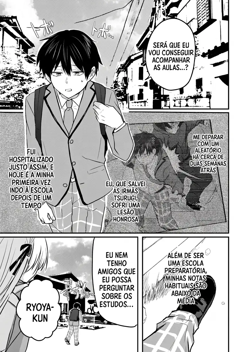 O resultado de eu, um cara comum sem nada, que salvou as belas irmãs gêmeas arriscando a vida, na verdade sendo um yandere, acabou deixando as duas realmente irritadas Capítulo 2 Página 2