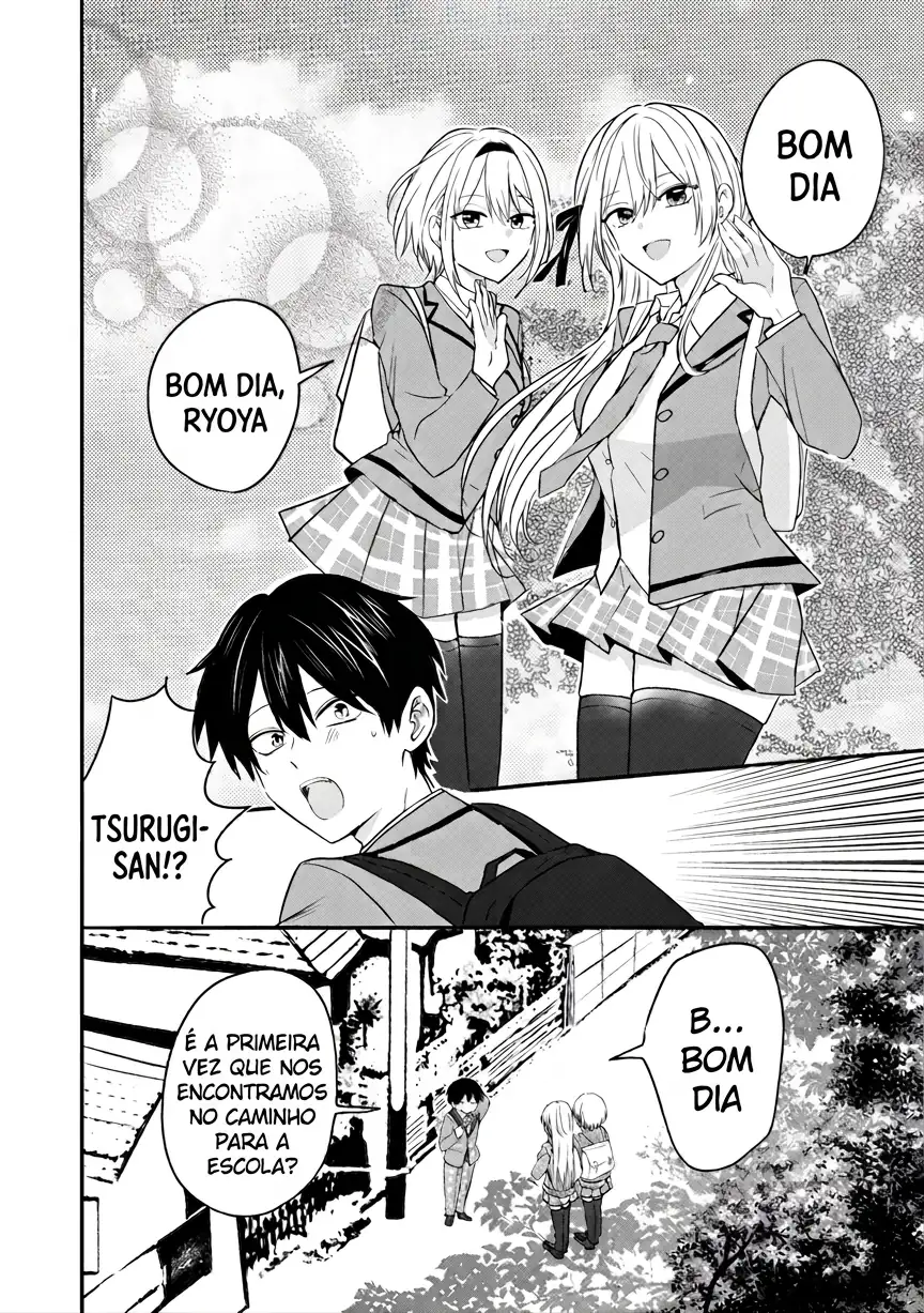 O resultado de eu, um cara comum sem nada, que salvou as belas irmãs gêmeas arriscando a vida, na verdade sendo um yandere, acabou deixando as duas realmente irritadas Capítulo 2 Página 3