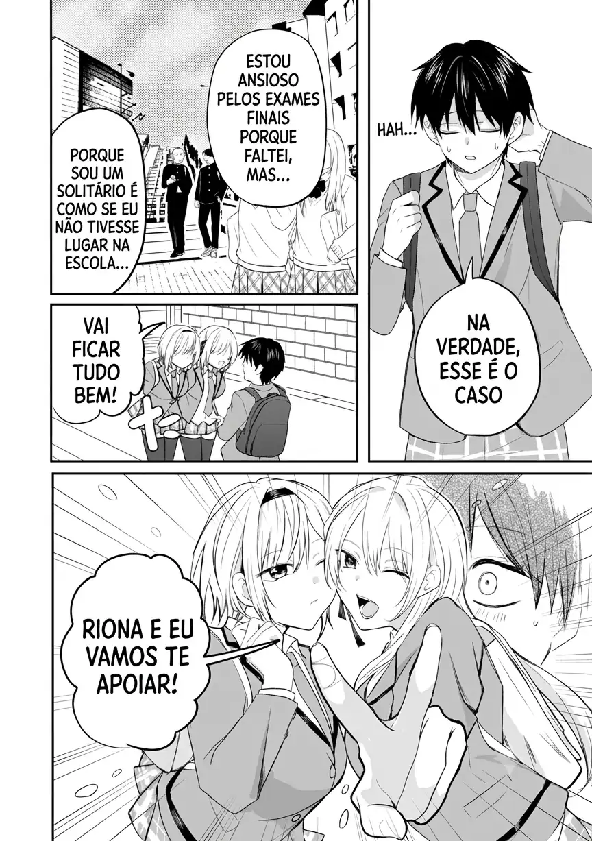 O resultado de eu, um cara comum sem nada, que salvou as belas irmãs gêmeas arriscando a vida, na verdade sendo um yandere, acabou deixando as duas realmente irritadas Capítulo 2 Página 7