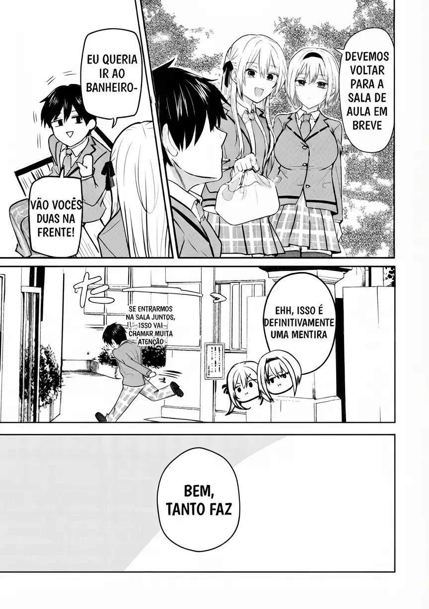 O resultado de eu, um cara comum sem nada, que salvou as belas irmãs gêmeas arriscando a vida, na verdade sendo um yandere, acabou deixando as duas realmente irritadas Capítulo 2 Página 32