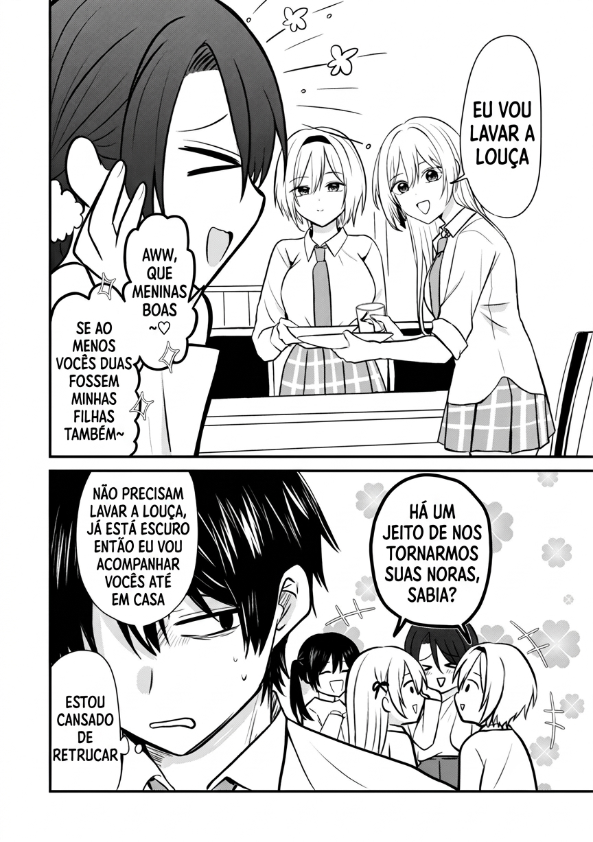 O resultado de eu, um cara comum sem nada, que salvou as belas irmãs gêmeas arriscando a vida, na verdade sendo um yandere, acabou deixando as duas realmente irritadas Capítulo 3 Página 33