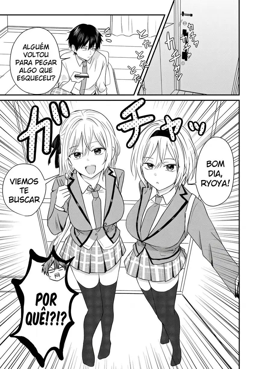 O resultado de eu, um cara comum sem nada, que salvou as belas irmãs gêmeas arriscando a vida, na verdade sendo um yandere, acabou deixando as duas realmente irritadas Capítulo 4 Página 4