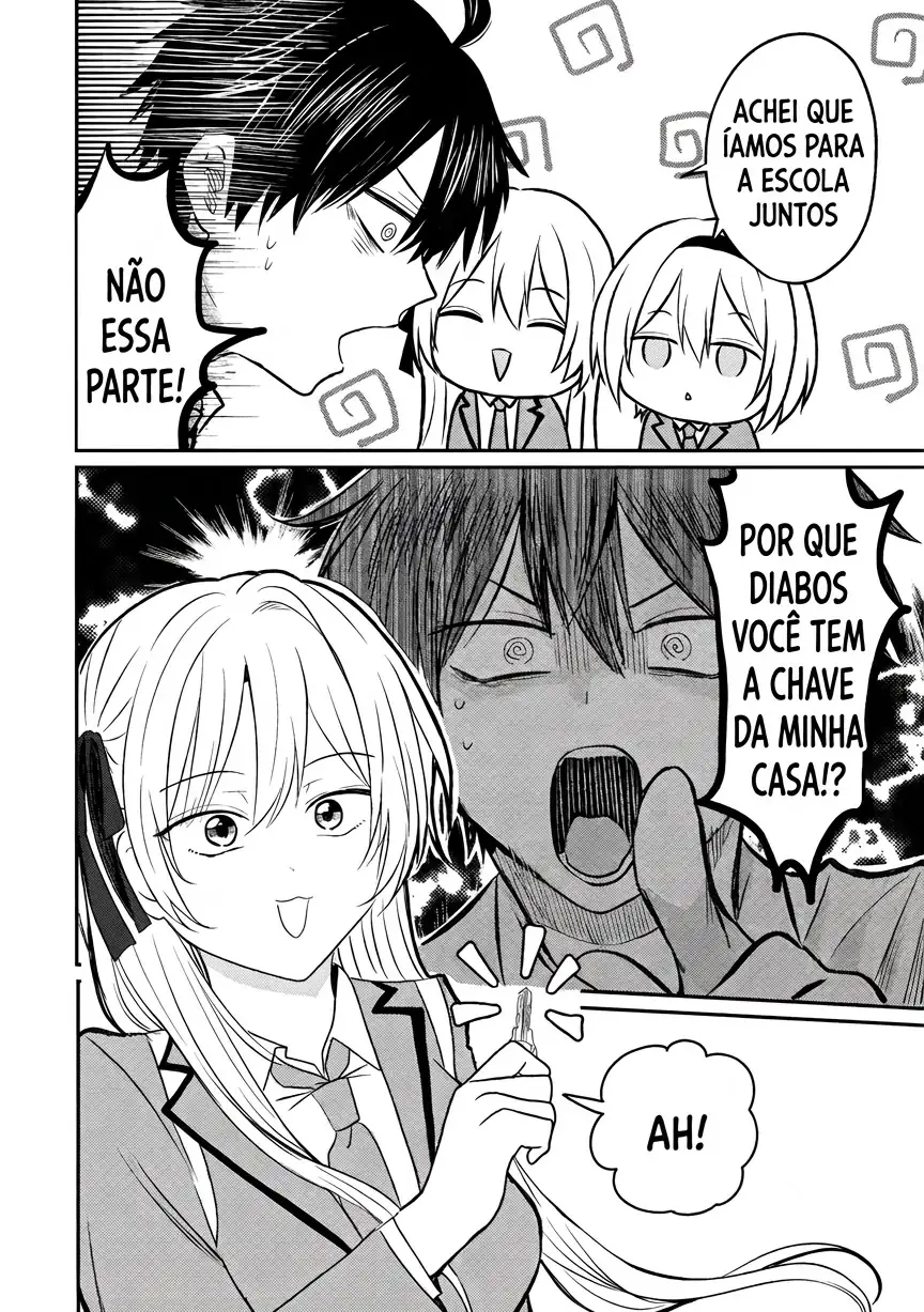 O resultado de eu, um cara comum sem nada, que salvou as belas irmãs gêmeas arriscando a vida, na verdade sendo um yandere, acabou deixando as duas realmente irritadas Capítulo 4 Página 5