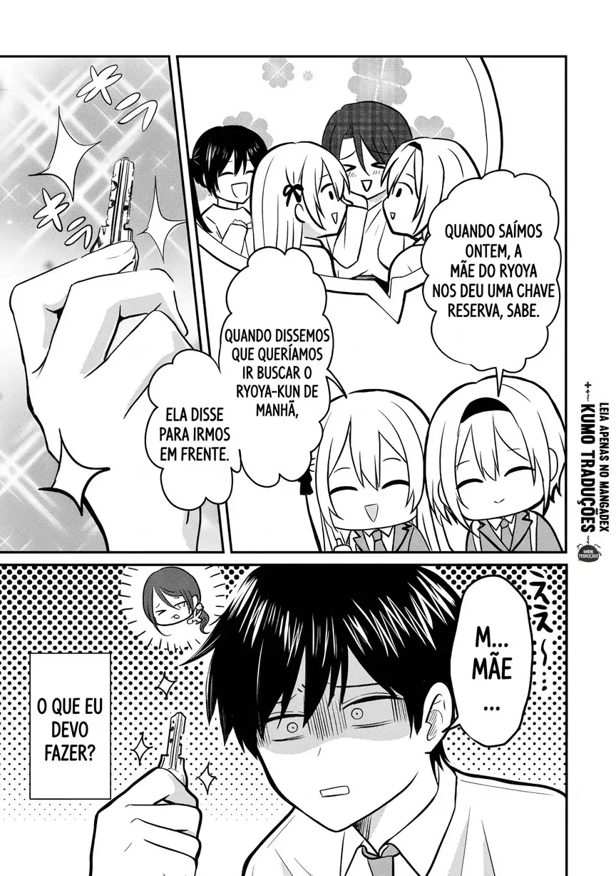 O resultado de eu, um cara comum sem nada, que salvou as belas irmãs gêmeas arriscando a vida, na verdade sendo um yandere, acabou deixando as duas realmente irritadas Capítulo 4 Página 6