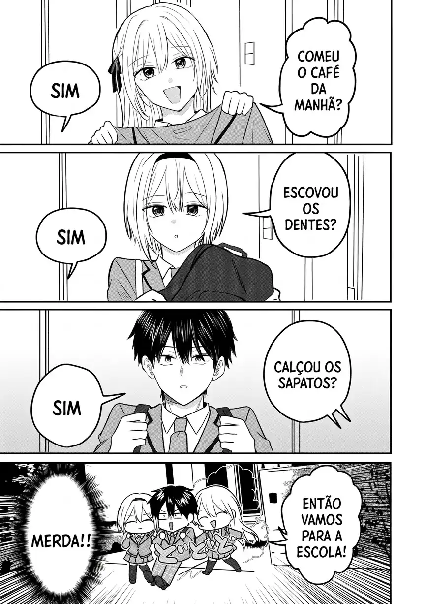 O resultado de eu, um cara comum sem nada, que salvou as belas irmãs gêmeas arriscando a vida, na verdade sendo um yandere, acabou deixando as duas realmente irritadas Capítulo 4 Página 8