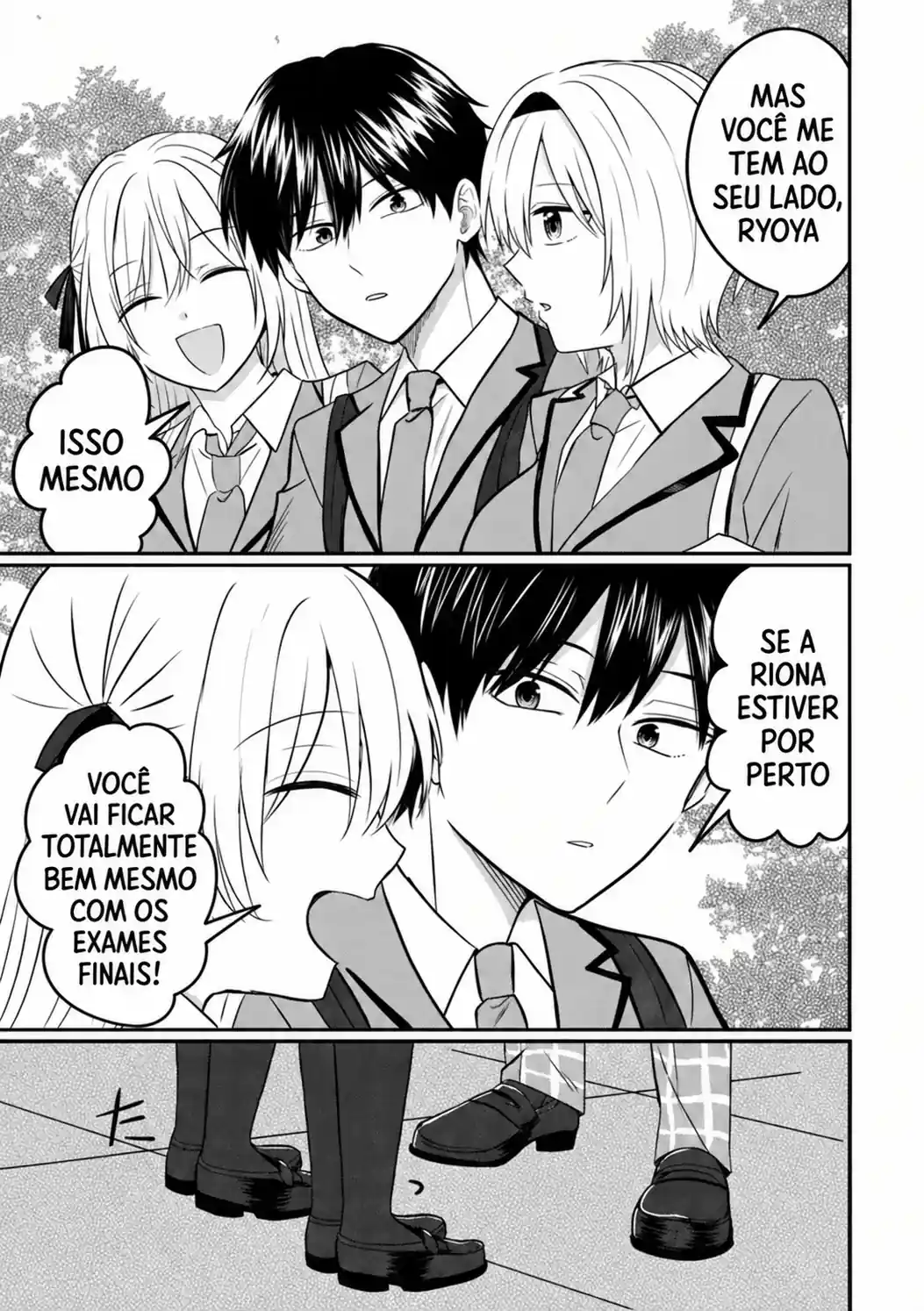 O resultado de eu, um cara comum sem nada, que salvou as belas irmãs gêmeas arriscando a vida, na verdade sendo um yandere, acabou deixando as duas realmente irritadas Capítulo 4 Página 12