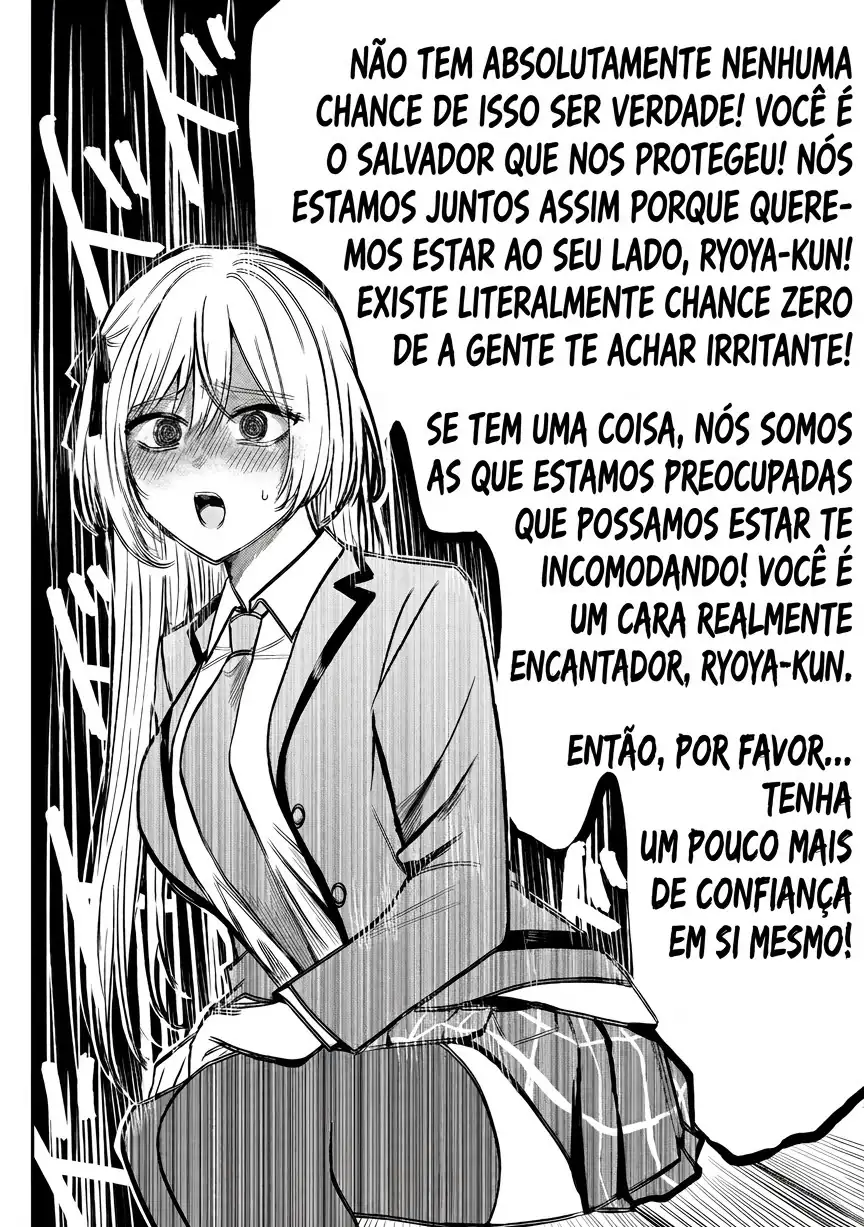 O resultado de eu, um cara comum sem nada, que salvou as belas irmãs gêmeas arriscando a vida, na verdade sendo um yandere, acabou deixando as duas realmente irritadas Capítulo 4 Página 19