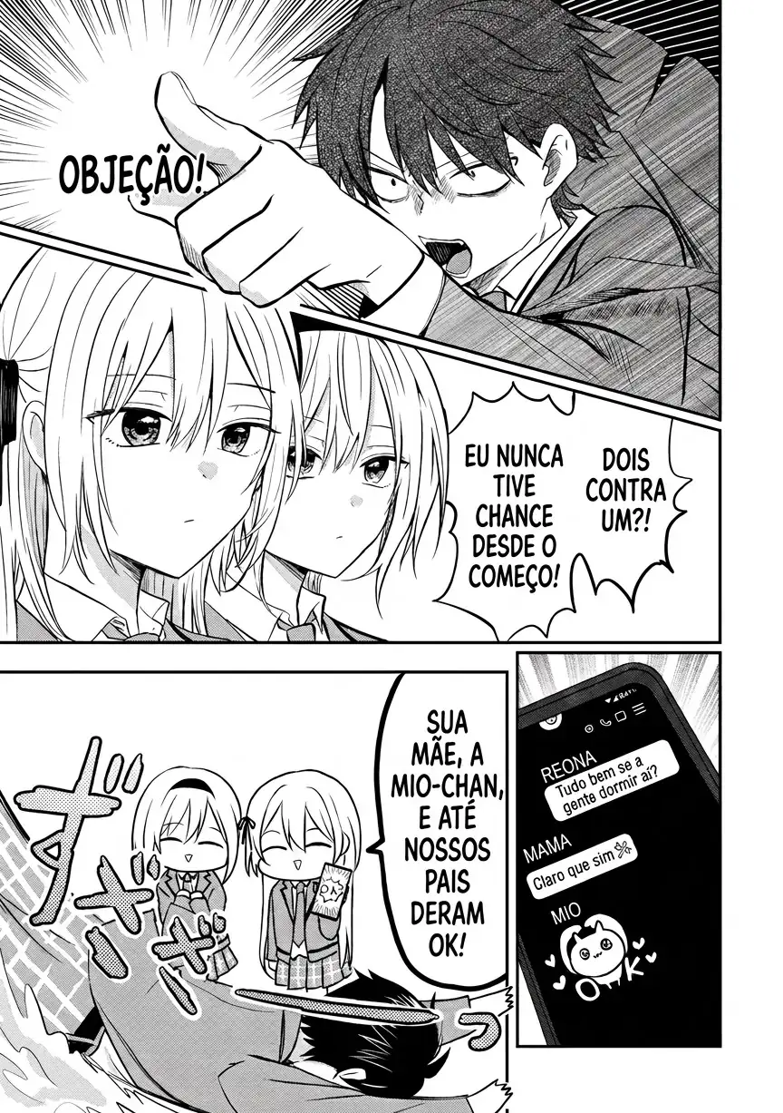 O resultado de eu, um cara comum sem nada, que salvou as belas irmãs gêmeas arriscando a vida, na verdade sendo um yandere, acabou deixando as duas realmente irritadas Capítulo 4 Página 26