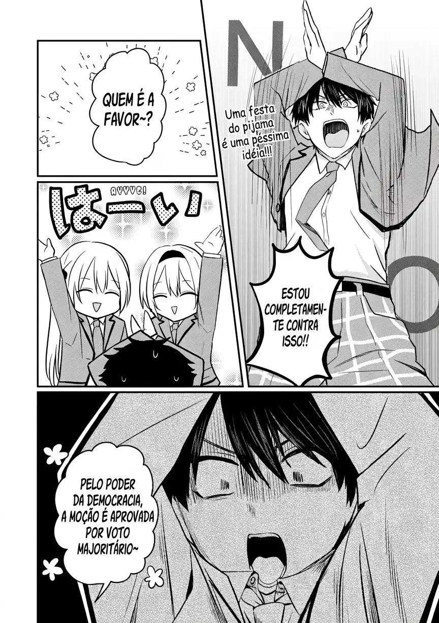 O resultado de eu, um cara comum sem nada, que salvou as belas irmãs gêmeas arriscando a vida, na verdade sendo um yandere, acabou deixando as duas realmente irritadas Capítulo 4 Página 25