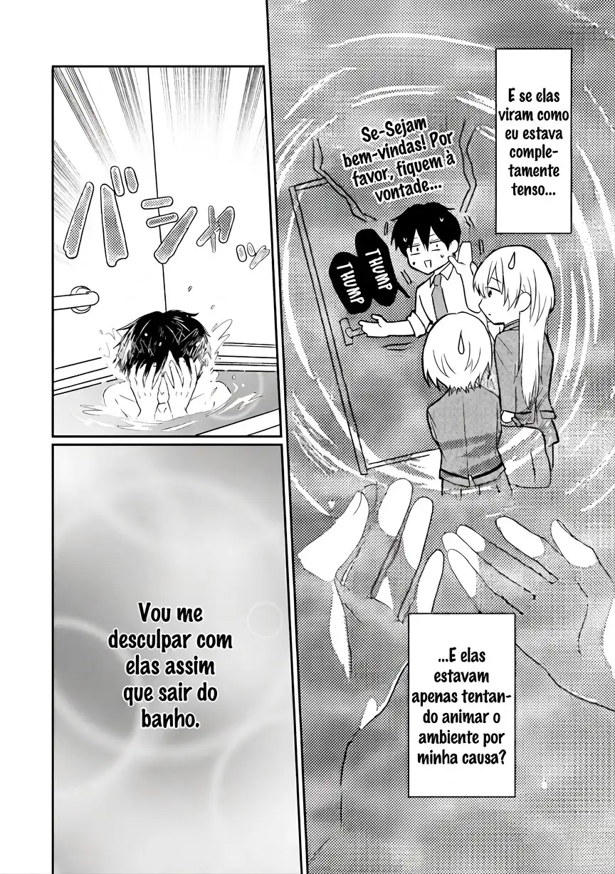 O resultado de eu, um cara comum sem nada, que salvou as belas irmãs gêmeas arriscando a vida, na verdade sendo um yandere, acabou deixando as duas realmente irritadas Capítulo 4 Página 33