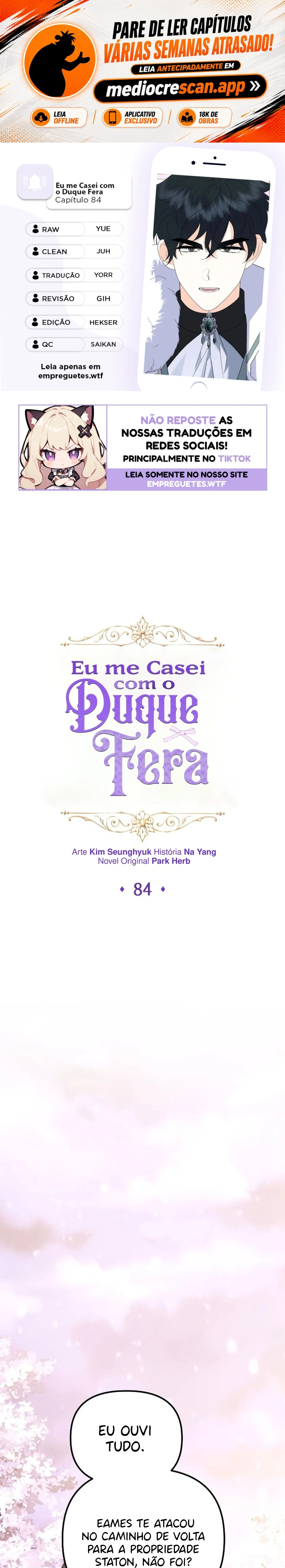 Eu me Casei com Duque Fera Capítulo 84 Página 1