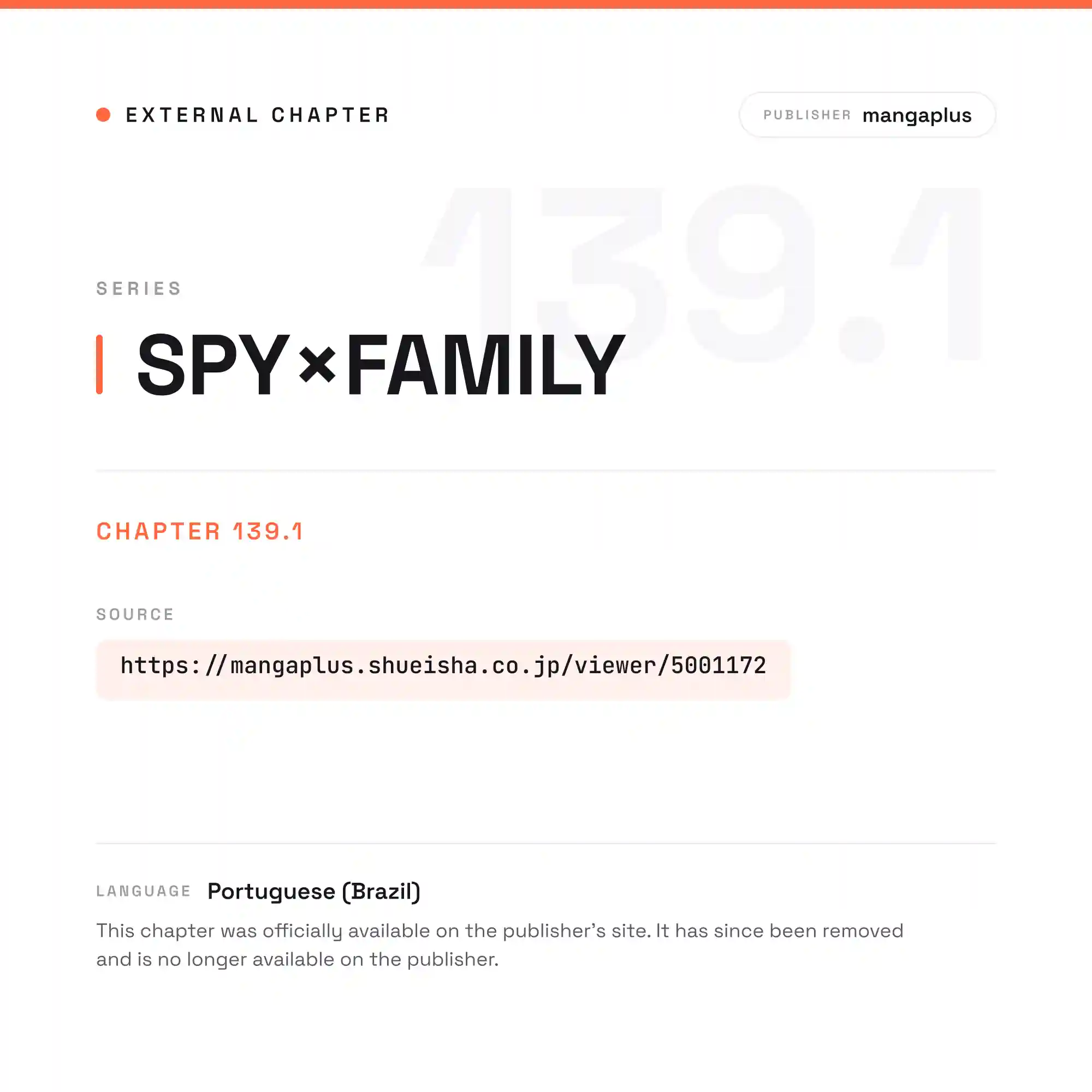 SPY×FAMILY Capítulo 139.1 Página 1