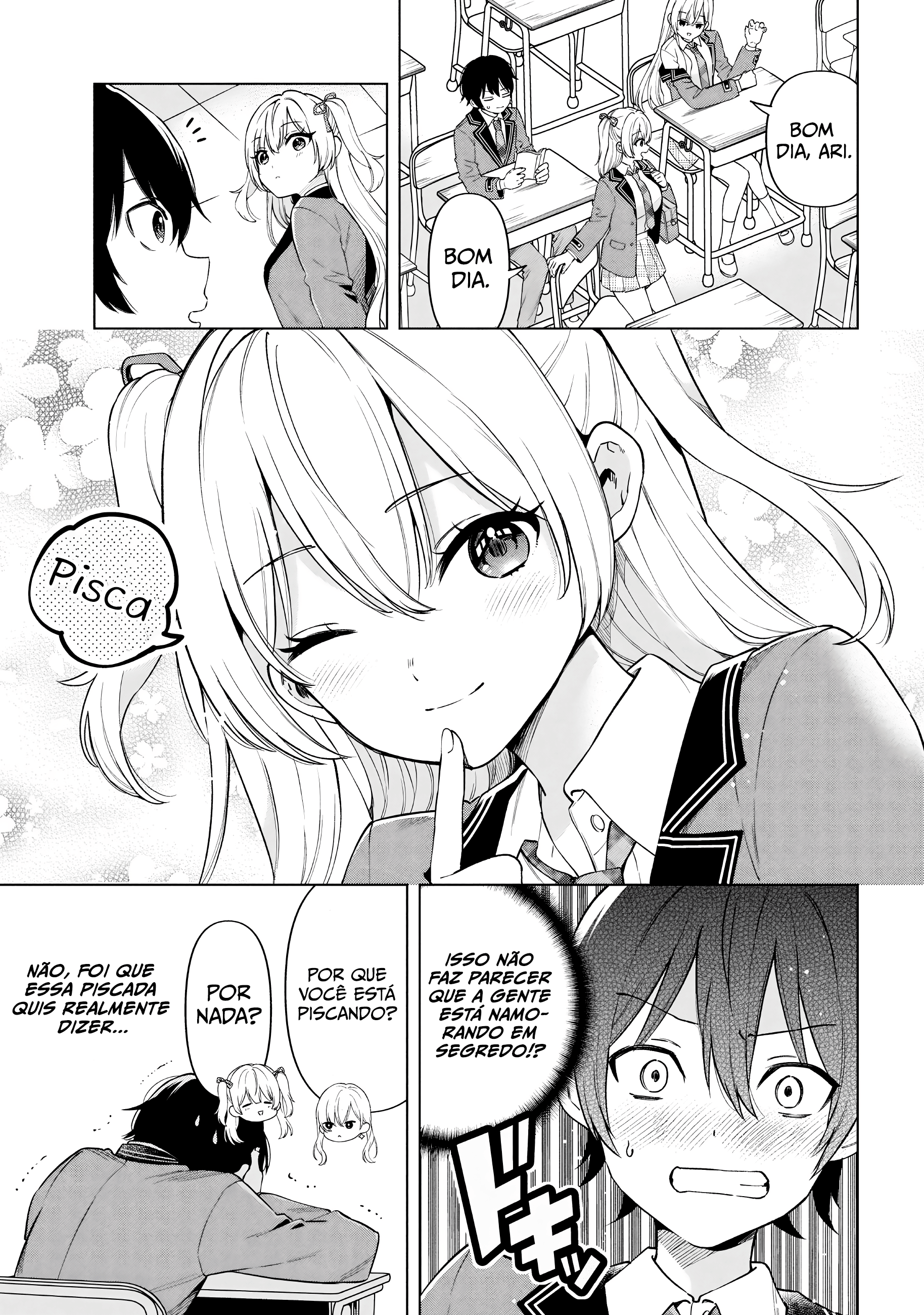 Quando eu, um cara introvertido, me vi cercado por garotas lindas depois de uma mudança de lugar, um relacionamento secreto começou. Capítulo 2 Página 4